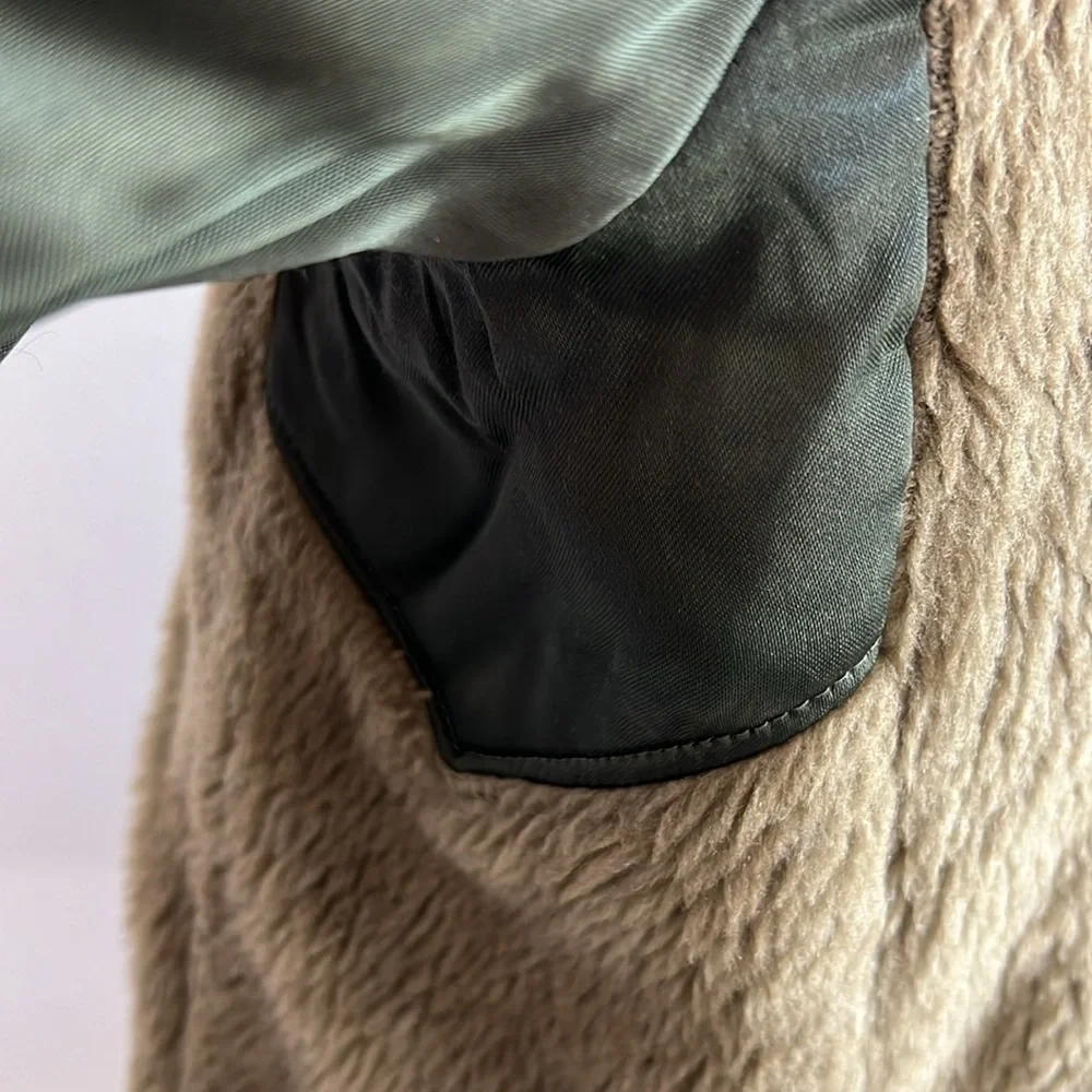 🔹 Vintage 70’s Corduroy Coat with Faux Fur and Wool Lining